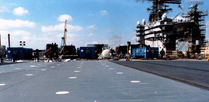 Non-Skid Application On A Flight Deck